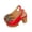 Red, variant on Tbopshirt Summer Heeled Sandals for Women with Arch Support Block Heel Open Toe Casual for Wedding Party