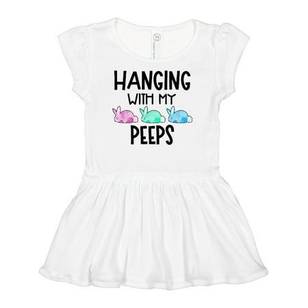 

Inktastic Easter Hanging with My Peeps Pastel Bunnies Girls Baby Dress