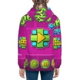 thumbnail image 4 of Lsque Geometry Dash Patten Youth Hoodie Sweatshirt Pullover with Kangaroo Pocket Boys and Girls Hoodie Warm Hoodie for Kids, 4 of 8