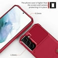 thumbnail image 6 of Samsung Galaxy S21 Wallet Case, Dteck Heavy Duty Hard Silicone Shockproof Case Magnetic Flip Leather Card Holder Protective Cover For Samsung Galaxy S21 6.2 inch, Red, 6 of 8