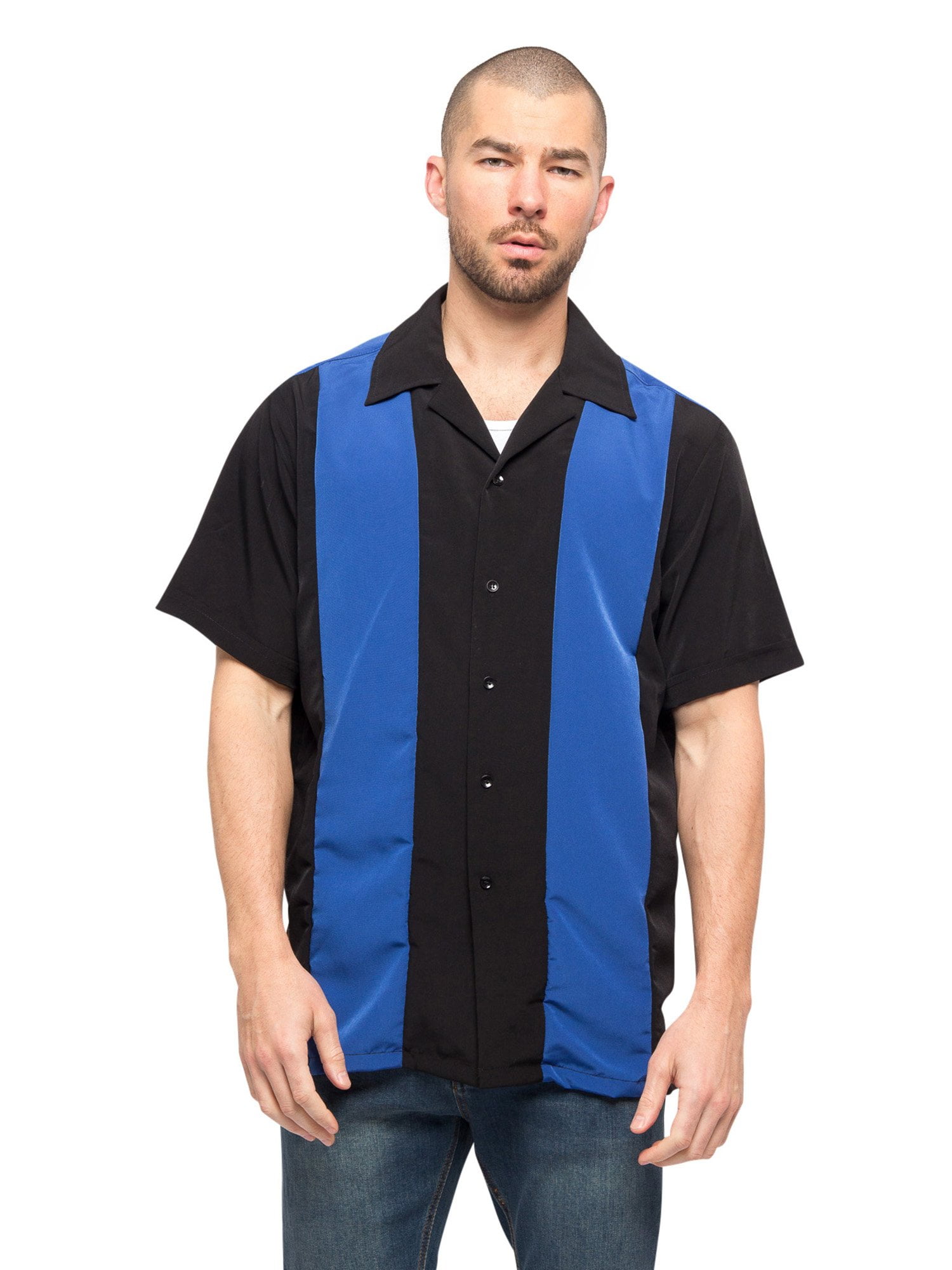 G-Style USA Men's Two Tone Retro Button 