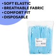 thumbnail image 5 of Disposable Bouffant Caps, Blue, Perfect for Medical, Salon, Hair Net, Head Cover, Labs, Nurse Cap, Tattoo, Food Service, Hospital, 100 Count, 5 of 5