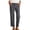 Dark Gray, variant on Women Solid Cotton Linen Blend Straight Leg Dress Pants, Slim Fit Cropped Casual Trousers with Pockets for Office Daily Vacation Wear