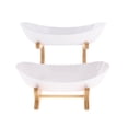 thumbnail image 2 of Elegante organizador de estantes para platos de frutas, postres, aperitivos y pasteles. 2 niveles blanco, 2 of 8