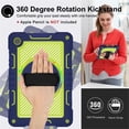 thumbnail image 3 of Shockproof Case For Samsung Galaxy Tab A11+,Anti Drop Silicone+PC Layer Protective Splicing Case 360 ° Rotating Handle Stand With Shoulder Strap,Yellow,For Galaxy Tab A11+, 3 of 8