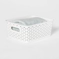 thumbnail image 3 of 1-Pack Small Decorative Y-Weave Storage Basket, Versatile Organizer for Home & Shelf Storage, 3 of 4
