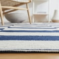 thumbnail image 4 of SAFAVIEH Montauk Tanja Checkered Cotton Area Rug, Navy/Ivory, 6' x 6' Round, 4 of 8