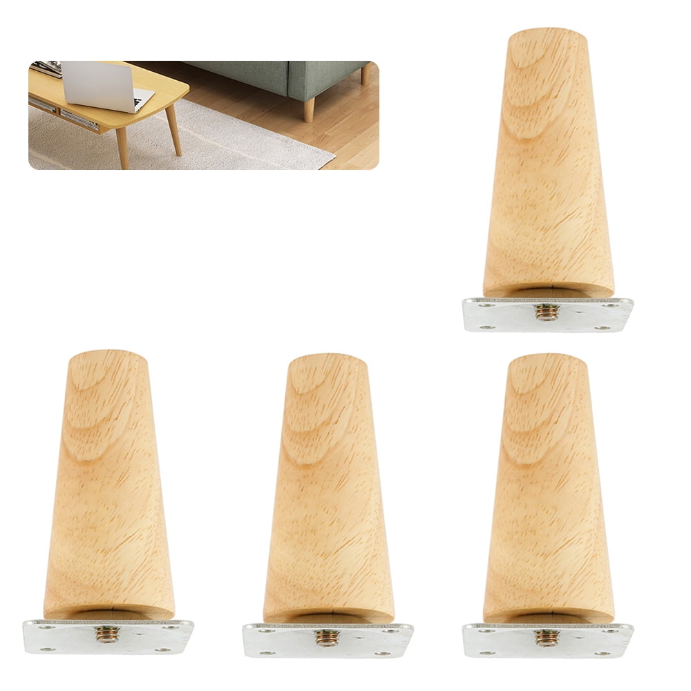Willstar 4Pcs Tapered Wooden Sofa Legs Sofa Replacement Height