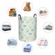 thumbnail image 4 of Balery Different Breeds of Dogs Cesta de ropa redonda con asas, impermeable, independiente, para ropa, juguetes, dormitorio y familia-Small, 4 of 6