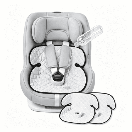 RIONIMA 2 Pack Waterproof Piddle Pads,Potty Training Car Seat Protector & Reusable Liner - Non-Slip,Leak-Proof Cover for Car Seats,Strollers,High Chairs,Machine Washable (Grey)
