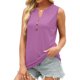 thumbnail image 5 of Camisas para adolescentes,Blusa sin mangas con cuello en V para mujer, con botones en el bajo, estilo informal, suave, ideal para uso diario y en casa, sopatenor, 5 of 9