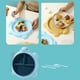 thumbnail image 4 of Juego de vajilla con forma de tortuga para la cocina y la mesa del comedor Bandeja para el coche Plástico de fibra para niños y niñas con platos separados Cubiertos y tenedor y palillos, 4 of 7
