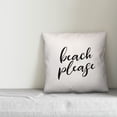 thumbnail image 2 of Creative Products Beach Please Script White and Black 16x16 Indoor / Outdoor Pillow, 2 of 2