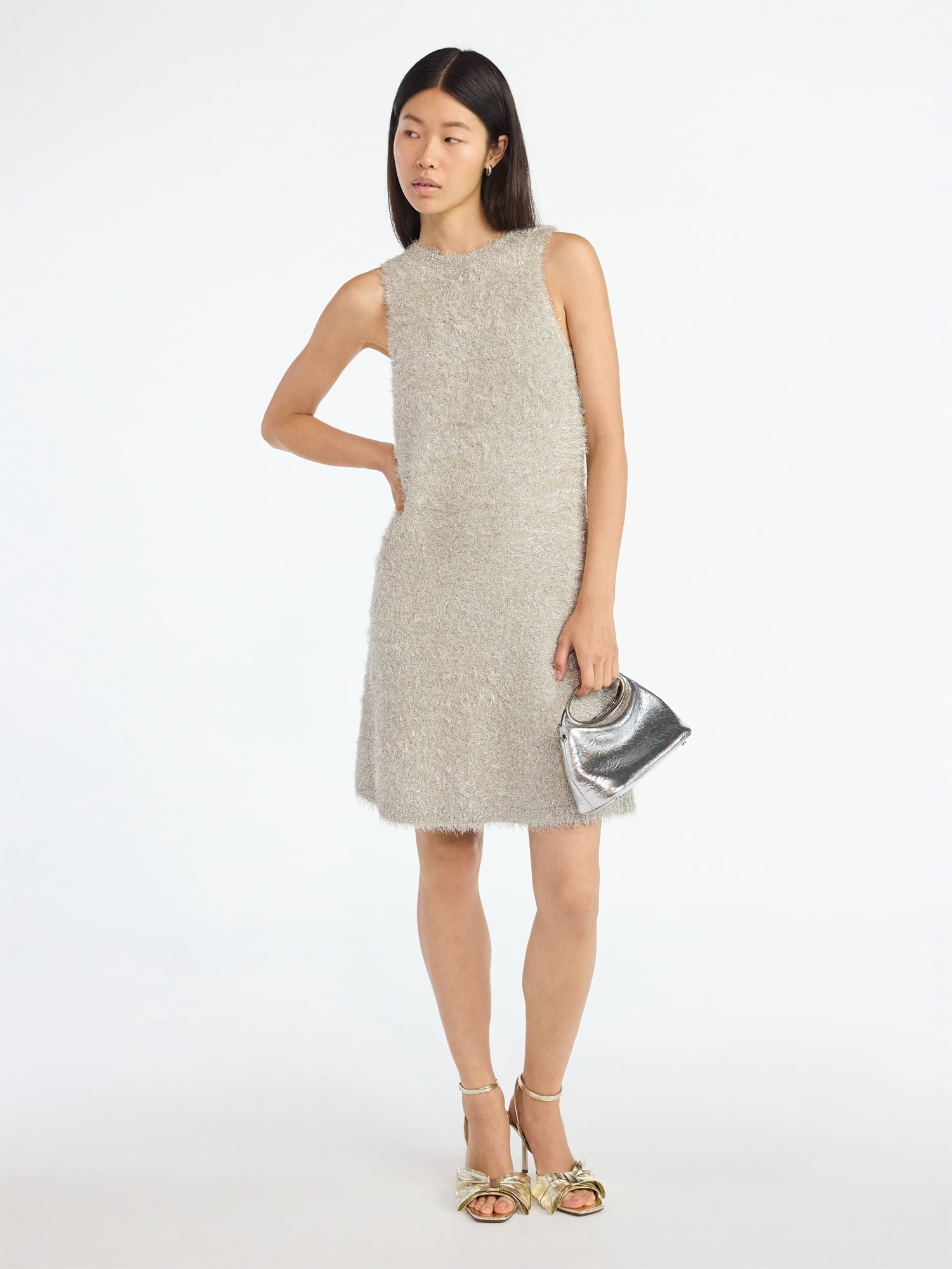 Scoop Women's Tinsel Sweater Mini Dress, Sizes XS-XXL