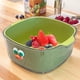 thumbnail image 2 of Cesta Frutas para Lavado Verduras Doble Capa para Drenar La Sala Estar Artefacto Nuevo para El Plato Frutas Multifuncional Y Cesta Verduras (verde Con Pegatinas Pico Pato Al Azar), 2 of 9