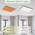 thumbnail image 5 of Orange Magnetic Fluorescent Light Covers for Ceiling Lights 2 x 4 Feet, Pure Orange Office Classroom Kitchen Drop Ceiling Light Covers Lighting Filters Shade Panel 4 Packs, 5 of 9