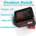 thumbnail image 4 of Batería VOLT1799 12V 9.0Ah Paquete de 2 para Milwaukee M12, 4 of 6