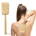 thumbnail image 4 of Natural Sisal Fiber Bath BodyBrush Spa Shower Back Sponge Scrubbers Long Handle, 4 of 7