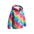 thumbnail image 5 of Kiijoy Girls Rain Jacket Lightweight Hooded Windbreaker Zip-Up Outerwear Coat, 9-10 Years, 5 of 5