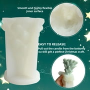 2PCS 3D Christmas Tree Silicone Candle Molds for Candle Making, Xmas Pine Tree Silicone Soap Molds DIY Cake Decorating Candle Making Supplies Christmas Home Decoration