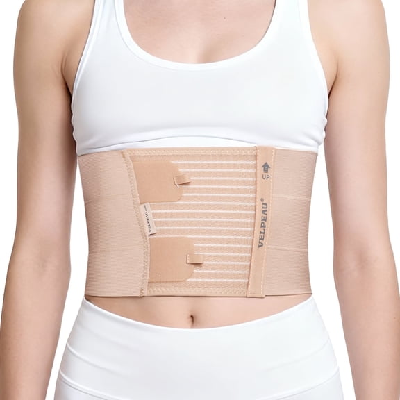 Velpeau Rib and Chest Support Brace, Broken Rib Brace, Breathable Rib Belt for Sore or Bruised Ribs Support,Dislocated Ribs Protection,Pulled Muscle Pain(Under-bust 29"-37",Width 6.7", Women)