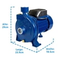thumbnail image 3 of Bomba Hidráulica Centrífuga Iusa Primo 1/2 HP Azul, 3 of 3