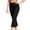 Black, variant on FAHUOMU Women's Flare Hem Yoga Capris Elastic Waist Stretchy 7/8 Length Casual Athletic Bottoms Solid Color Soft Comfortable Workout Trousers