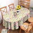 thumbnail image 2 of SOVCFOE Polyester Oval 60 x 84 Inch Washable Reusable Waterproof Table Cloth - Happy Birthday Table Cover for Birthday Party Theme Supplies/Decoration, 2 of 4