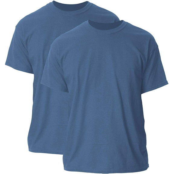 Gildan Men's Ultra Cotton T-Shirt, Style G2000, 2-Pack, Heather Indigo, 3X-Large