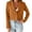 Brown, variant on Vedolay Fall Tops for Women Women's Casual Open Front Long Sleeve Work Business Lapel Jacket Blazers with Pockets, M