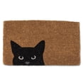 thumbnail image 1 of Abbott Collections AB-35-FWD-AN-1950 18 x 30 in. Peeking Cat Doormat, Natural, 1 of 2
