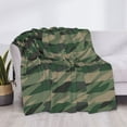 thumbnail image 3 of Rateoe Jungle Green Camo USA Flag Pattern Flannel Throw Blanket, Ultra-soft Blanket for Bed, Couch, Car, Hypoallergenic Anti-pilling blanket-, 3 of 6