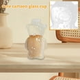 thumbnail image 5 of Cute Bear-Shaped Cartoon Design, Multi-Purpose Glass Cup For Coffee Water Juice Milk Tea, Includes 1 Cup And 1 Straw, 5 of 6