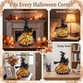 thumbnail image 4 of Avolia Halloween Witch Lamp, 5.9" Inspired Witch Hat Lamp, Gothic Spooky Witches Decor with Holding Lantern, Spooky Decorative Standing Night Light, Halloween Party Lighting Decorations Indoor, 4 of 7