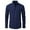 Navy, variant on Men's Dress Shirts Slim Fit Long Sleeve Solid Button-Down Secret Comfort with - Stretch Performance for All-Day Wear 42
