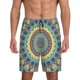 thumbnail image 1 of Balery Round Mandala1 Pantalones cortos de pijama de punto de algodón para hombre con cinturilla y bolsillos-Large, 1 of 6