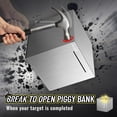 thumbnail image 7 of hizgo Piggy Bank for Adults Stainless Steel Savings Bank to Help Budget and Save Must Break to Access Money（5.9 inch）, 7 of 7