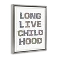 thumbnail image 3 of Stupell Industries Long Live Childhood Florals Gray Framed Floater Canvas Wall Art, design by Jennifer Stith, 21 x 17, 3 of 9
