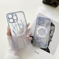thumbnail image 5 of Magnetic Case for iPhone 14 Pro Max Compatible with Magsafe,Cute Aesthetic Flower Floral Pattern Design, Soft TPU Bumper Frosted PC Back Slim Thin Shockproof Protective Cover for Girls Women, 5 of 6