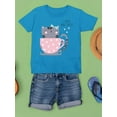 thumbnail image 3 of Cute Cat With Cup Of Coffee T-Shirt Juniors -Image by Shutterstock,  x-Large, 3 of 4
