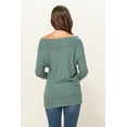 thumbnail image 3 of Off Shoulder Long Sleeve Maternity Solid Knit Tunic Top, 3 of 3