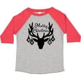 thumbnail image 3 of Inktastic Merry Christmas Reindeer Antlers with Ornaments Boys or Girls Toddler T-Shirt, 3 of 5