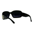 thumbnail image 4 of Womens Crucifix Jewel Iced Out Rhinestone Rectangular Butterfly Sunglasses Black Smoke, 4 of 4