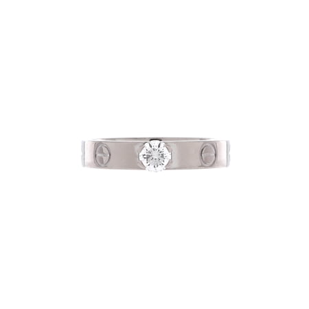 LOVE Solitaire Ring 18K White Gold with Diamond 0.23CT By Rebag