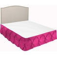 thumbnail image 2 of D.N.G. BEDDINGS 1 Piece Pinch Pleated Bed Skirt, 12 Inch Deep Pocket, 800 Thread Cotton 100% Egyptian Cotton, Olympic Queen Size (66" x 80") Inch, Solid Hot Pink, 2 of 3
