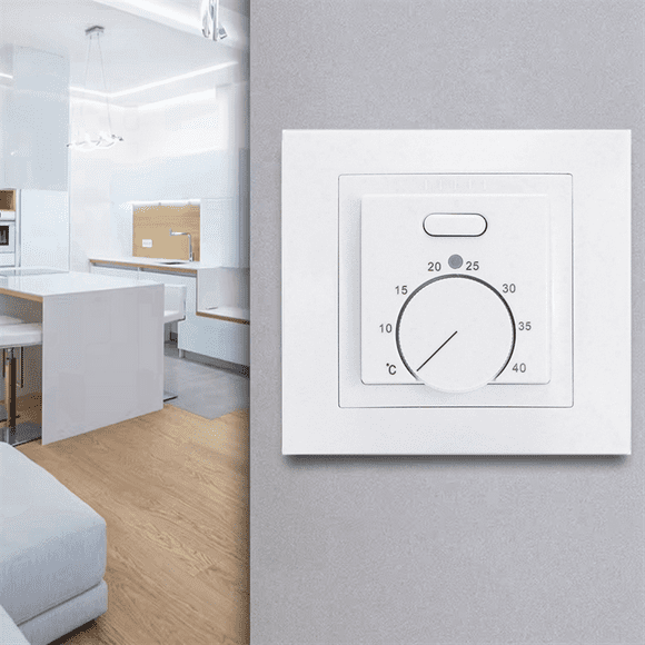 MK05 Room Thermostat Floor Heating Room Thermostat 220V 16A Temperature Controller for Floor Heating System White