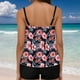 thumbnail image 3 of WILLBEST Traje de Baño Para Mujer, Conjunto de Bikini Con Estampado Floral, Traje de Baño de Dos Piezas de Cintura Alta, Tankini Con Tirantes, Traje de Baño Para Playa 1491, 3 of 5