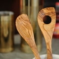 thumbnail image 2 of BeldiNest Set of 2 Wooden Spoons- Olive Wood Risotto Spoon and Corner Cooking Spoon -12", 2 of 6
