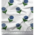 thumbnail image 1 of Soimoi Moss Georgette Fabric Leaves & Floral Block Printed Craft Fabric by The Yard 42 Inch Wide, 1 of 3