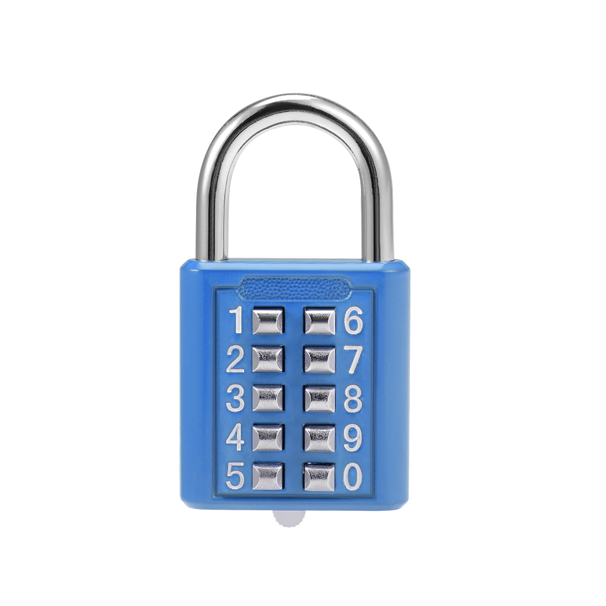 10Digit Combination Padlock Push Button Locker Locks Blue